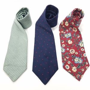 Tommy Hilfiger Geometric Floral Mens Tie - 3 Ties